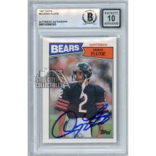 Doug Flutie 1987 Topps Autograph Rookie Card #45 BAS 10