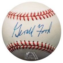 Gerald Ford Autographed OAL Gene Budig Baseball - JSA XX16409