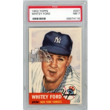 Whitey Ford 1953 Topps Baseball Card #207 PSA 7