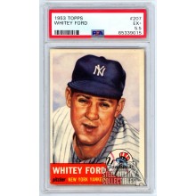 Whitey Ford 1953 Topps Card #207 PSA 5.5 EX+