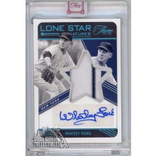 Whitey Ford 2022 Panini Three And Two Lone Star Patch Autograph Card #LSS-WF 1/1