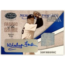 Whitey Ford 2004 Leaf Certified Fabric Of The Game Patch Autograph Card 5/5
