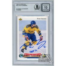 Peter Forsberg 1992-93 Upper Deck Autograph Card #235 HOF 14 BAS 10