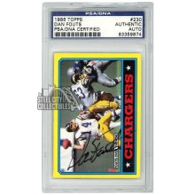 Dan Fouts 1986 Topps Autograph Card #230 PSA/DNA (Cracked)