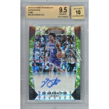 De'Aaron Fox 2017-18 Panini Prizm Mosaic Camo Rookie Autograph Card #A-DAF 5/25 BGS 9.5