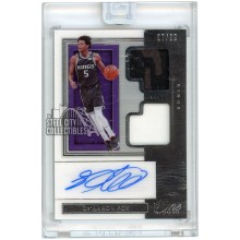 De'Aaron Fox 2019-20 Panini One & One Dual Game-Used Patch Autograph Card #DJA-DAF 87/99