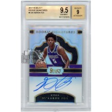 De'Aaron Fox 2017-18 Panini Select Rookie Signatures Autograph Card #RS-DEA 048/199 BGS 9.5 AUTO 9