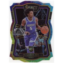 De'Aaron Fox 2017-18 Panini Select Premier Level Tie-Dye Rookie Die-Cut Card #175 09/25