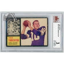 Fran Tarkenton 1962 Topps Rookie Card #90 BVG 3 Very Good