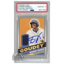 Wander Franco 2020 Upper Deck Goodwin Champions Goudey Memorabilia Autograph Card #GM-WF PSA/DNA 10