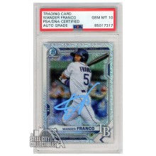 Wander Franco 2021 Bowman Chrome Mojo Autograph Card #BCP-57 PSA/DNA 10 (Light Blue)