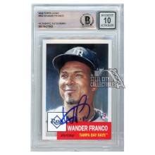 Wander Franco 2022 Topps Living Autograph Rookie Card #495 BAS 10