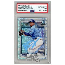 Wander Franco 2020 Bowman Chrome Mojo Autograph Card #BCP-163 PSA/DNA (Light Blue)