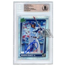 Wander Franco 2021 Panini Donruss Rated Prospect Rapture Autograph Card #RP1 BAS