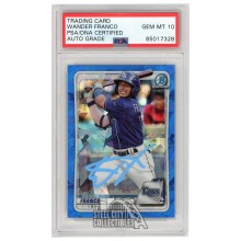 Wander Franco 2020 Bowman Chrome Sapphire Autograph Card #BCP-1 PSA/DNA 10 (Light Blue)