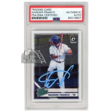 Wander Franco 2019 Panini Donruss Optic Rated Prospect Autograph Card #RP-7 PSA/DNA (Light Blue)