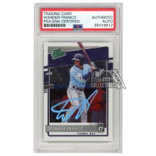Wander Franco 2020 Panini Donruss Optic Rated Prospect Autograph Card #RP-1 PSA/DNA (Light Blue)
