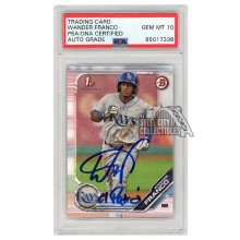 Wander Franco 2019 Bowman "El Patron" 1st Bowman Autograph Card #BP-100 PSA/DNA 10
