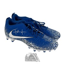 Frank Gore Autographed Nike Vapor Blue Football Cleats - BAS