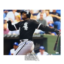 Frank Thomas Autographed Chicago 16x20 Photo - BAS (Watching Home Run)