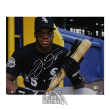 Frank Thomas Autographed Chicago Holding Bats 16x20 Baseball Photo - BAS