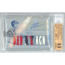 Freddie Freeman 2014 Topps Triple Threads Patch Autograph White Whale Printing Plate Card #TTAR-FF1 1/1 BGS 9.5