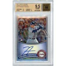 Freddie Freeman 2011 Topps Chrome Rookie Autograph Card #173 BGS 9.5