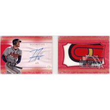 Freddie Freeman 2017 Topps Definitive Red Logo Patch Autograph Booklet Card #DAPB-FF 1/1
