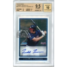 Freddie Freeman 2009 Bowman Chrome Prospects Autograph Card #BCP101 BGS 9.5 (120)