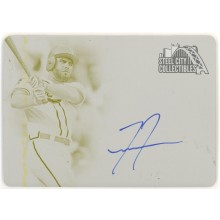 Freddie Freeman 2015 Topps Supreme Autograph Yellow Printing Plate Card 1/1