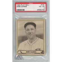 Debs Garms 1940 Play Ball Baseball Card #161 PSA 4 VG-EX