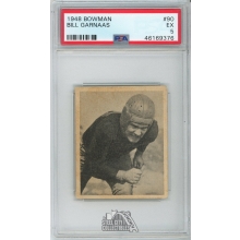 Bill Garnaas 1948 Bowman Football Rookie Card #90 PSA 5 EX
