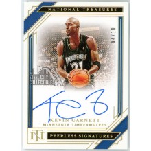 Kevin Garnett 2020-21 Panini National Treasures Peerless Autograph Card #PE-KGA 4/10