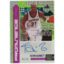 Kevin Garnett 2019-20 Panini Status Prominence Autograph Card #PS-KGA 3/15