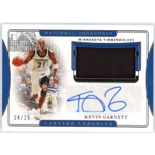 Kevin Garnett 2019-20 Panini National Treasures Lasting Legacies Jersey Autograph Card #LL-KGN 4/25