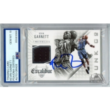 Kevin Garnett 2014-15 Panini Excalibur Autograph Jersey Card #2 PSA/DNA 10
