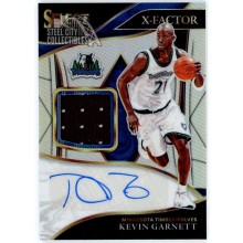 Kevin Garnett 2021-22 Panini Select X-Factor Silver Prizm Patch Auto Card 74/99