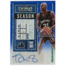Kevin Garnett 2020-21 Panini Contenders Season Ticket Blue Shimmer Autograph Card #VS-KGA 7/20