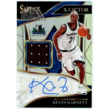 Kevin Garnett 2021-22 Panini Select X-Factor Silver Prizm Patch Auto Card 29/99