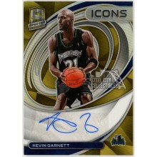 Kevin Garnett 2021-22 Panini Spectra Icons Gold Prizm Auto Card #IA-KVG 05/10