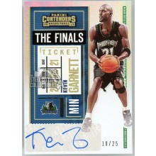 Kevin Garnett 2020-21 Panini Contenders Finals Ticket Autograph Card #VS-KGA 18/25