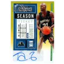 Kevin Garnett 2020-21 Panini Contenders Season Ticket Gold Auto Card 09/10
