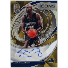 Kevin Garnett 2021-22 Panini Spectra Icons Gold Prizm Auto Card #IA-KVG 04/10