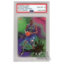 Kevin Garnett 1995-96 Skybox Hoops Autograph Rookie Card #272 PSA/DNA 10 (Teal)