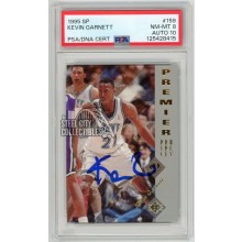 Kevin Garnett 1995-96 Upper Deck SP Autograph Rookie Card #159 PSA 8 PSA/DNA 10