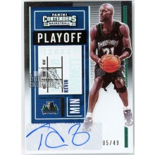 Kevin Garnett 2020-21 Panini Contenders Playoff Ticket Autograph Card #VS-KGA 5/49