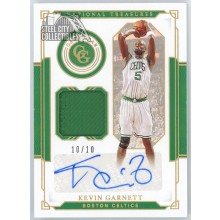 Kevin Garnett 2020-21 Panini National Treasures Game Gear Patch Auto Card 10/10
