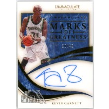 Kevin Garnett 2019-20 Panini Immaculate Marks Of Greatness Autograph Card 20/49
