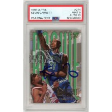 Kevin Garnett 1995-96 Fleer Ultra Autograph Rookie Card #274 PSA 9 PSA/DNA 10