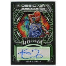 Kevin Garnett 2021-22 Panini Obsidian Galaxy Green Autograph Card #GA-KGA 07/25
